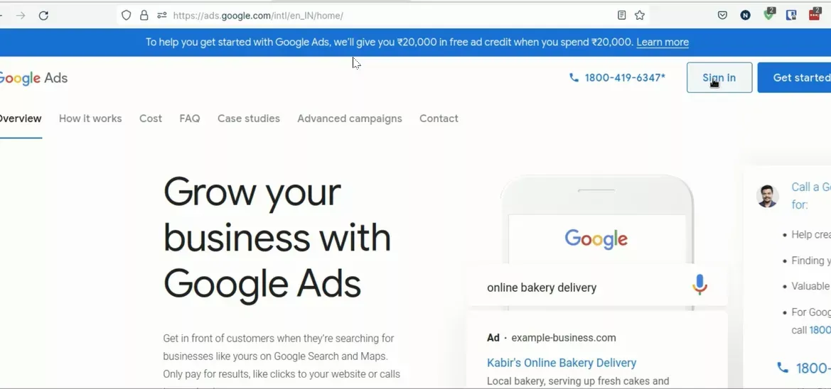 Google Ads Homepage