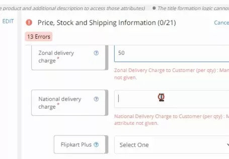 delivery charge to customer