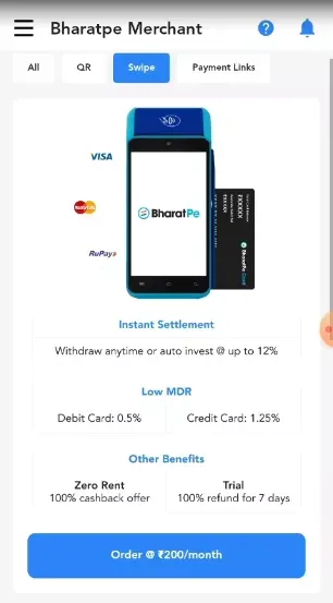 Bharatpe Merchant Swipe Machine