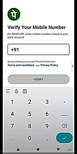 Enter the phone number which is within your phone and your bank account is attached to it.