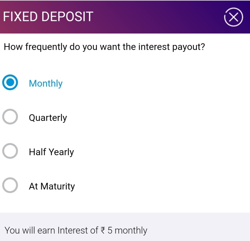 Fixed Deposit Type