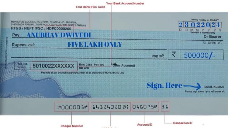 How to Fill Out a Cheque?