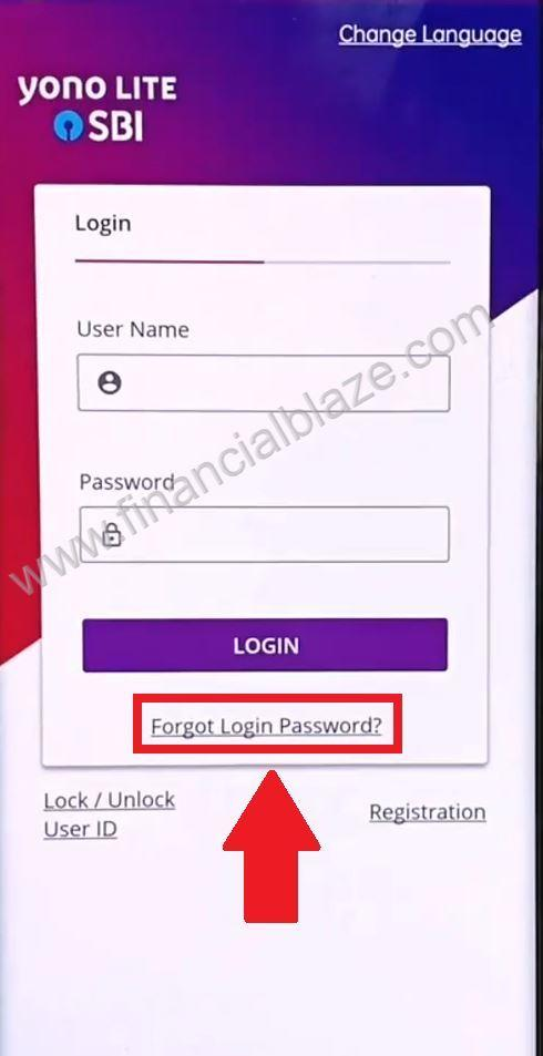 "पासवर्ड भूल गए" पर क्लिक करें